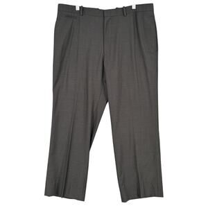 INC International Concepts Black Pinstripe Pockets Flat Front Trousers 36 x 26